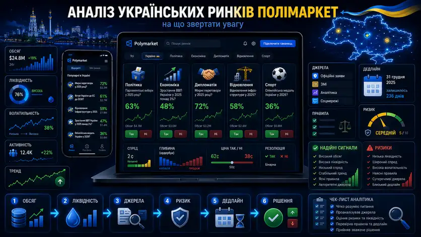 Аналіз українських ринків прогнозів Полімаркет